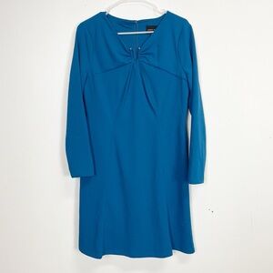 NEW Donna Morgan Dress Womens Size 10 Blue Solid Long Sleeve NWOT
